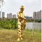 Golden mirror man costume for show